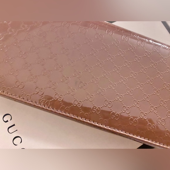 Gucci Broadway Microguccissima Patent Leather Evening Clutch, Mauve - Picture 4 of 12